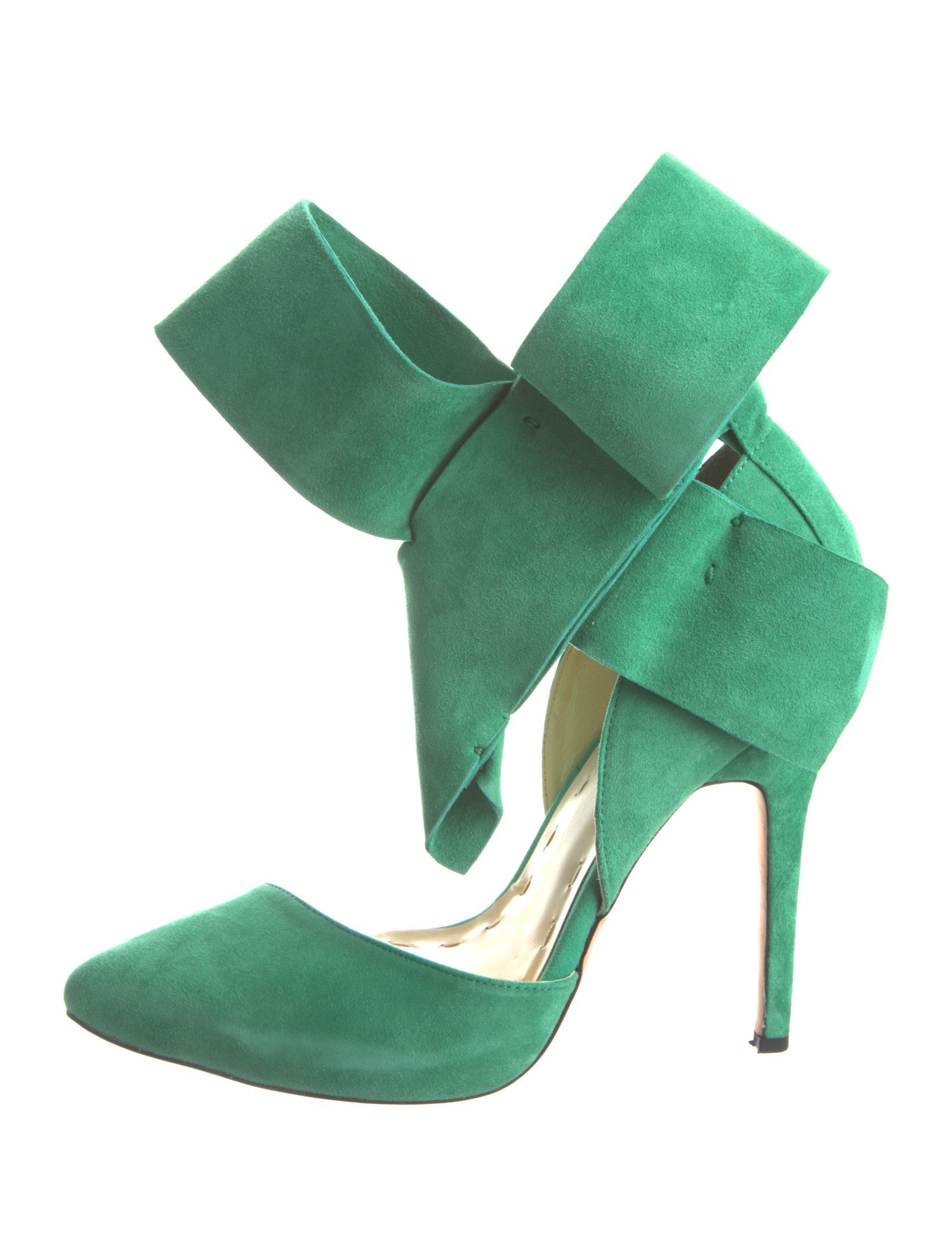 Aminah Abdul Jillil Suede Cutout Accent Slingback Pumps