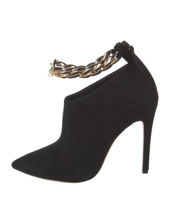 Aminah Abdul Jillil Suede Chain-Link Accents Lace-Up Boots