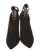 Aminah Abdul Jillil Suede Chain-Link Accents Lace-Up Boots