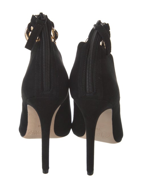 Aminah Abdul Jillil Suede Chain-Link Accents Lace-Up Boots