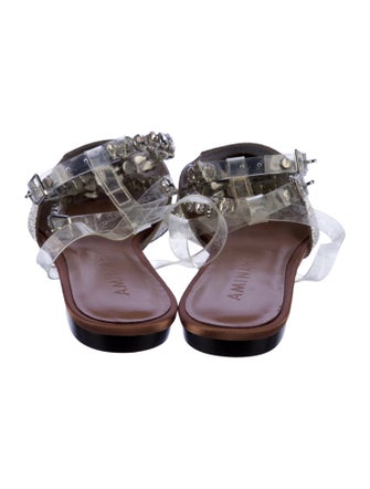 Aminah Abdul Jillil PVC Crystal Embellishments Mules