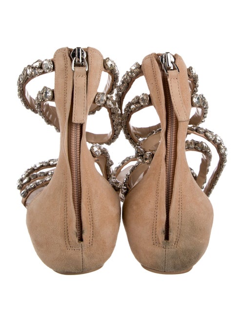 Aminah Abdul Jillil Satin Crystal Embellishments Gladiator Sandals