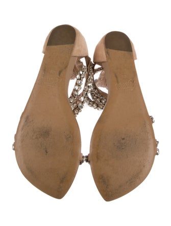 Aminah Abdul Jillil Satin Crystal Embellishments Gladiator Sandals