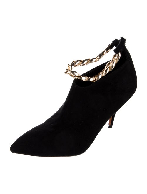 Aminah Abdul Jillil Suede Chain-Link Accents Boots