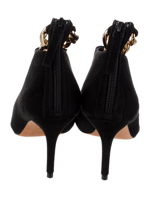 Aminah Abdul Jillil Suede Chain-Link Accents Boots