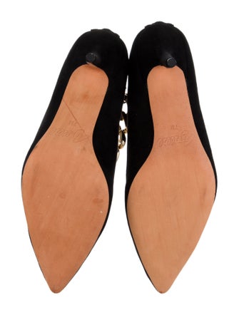 Aminah Abdul Jillil Suede Chain-Link Accents Boots