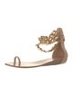 Aminah Abdul Jillil Suede Chain-Link Accents Sandals