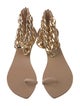 Aminah Abdul Jillil Suede Chain-Link Accents Sandals