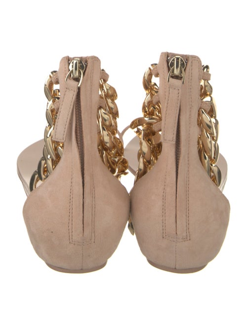 Aminah Abdul Jillil Suede Chain-Link Accents Sandals