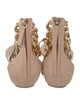 Aminah Abdul Jillil Suede Chain-Link Accents Sandals