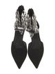 Aminah Abdul Jillil Suede Chain-Link Accents D'Orsay Flats