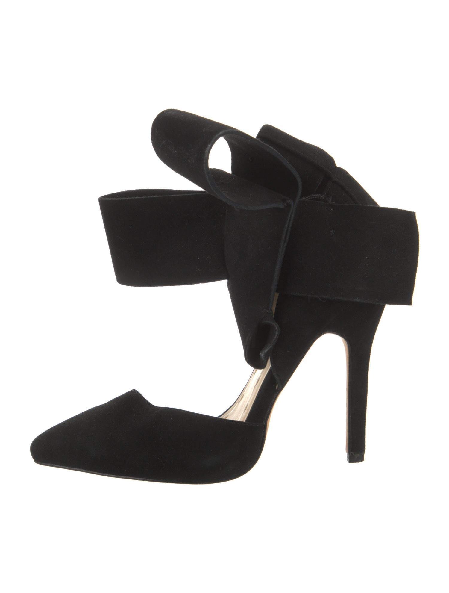 Aminah Abdul Jillil Suede D'Orsay Pumps
