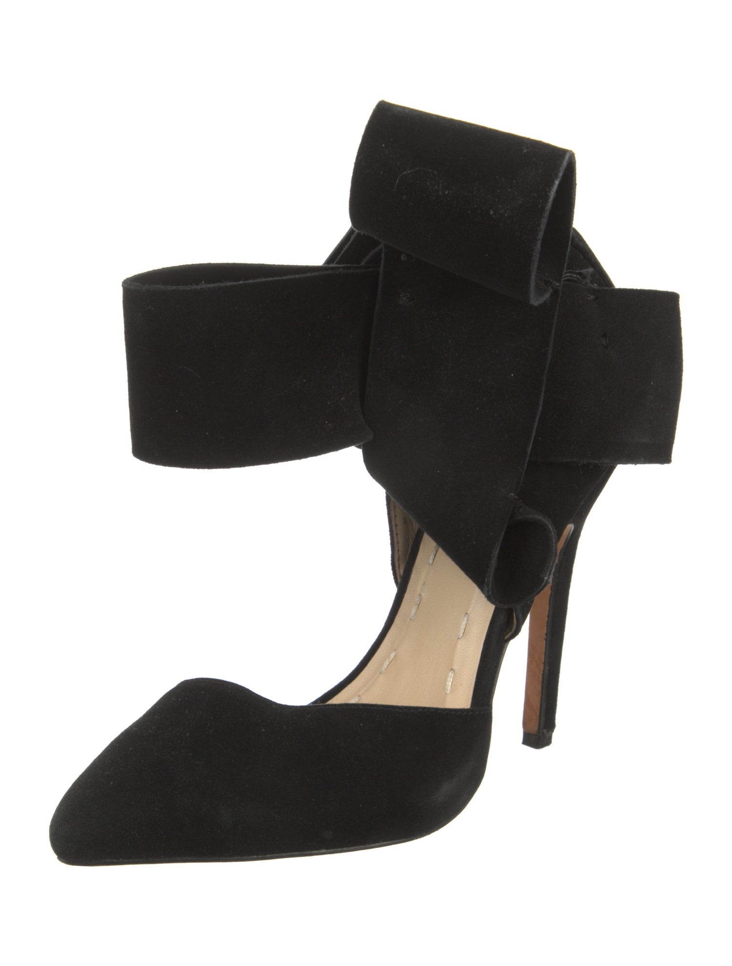 Aminah Abdul Jillil Suede D'Orsay Pumps