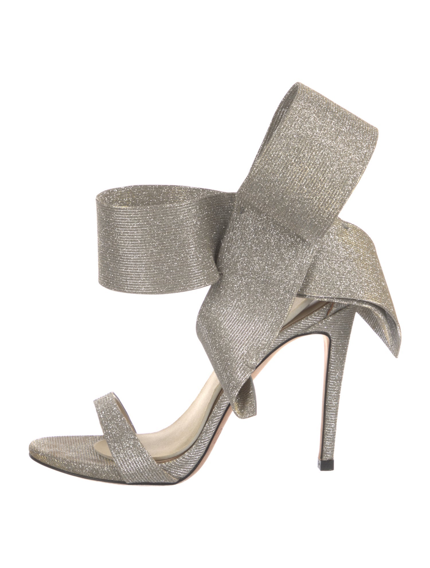 Aminah Abdul Jillil Glitter Bow Accents Sandals