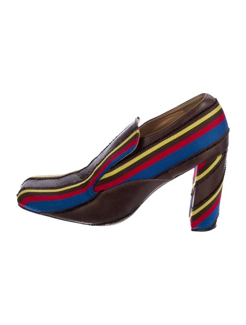 AALTO Leather Striped Slingback Pumps