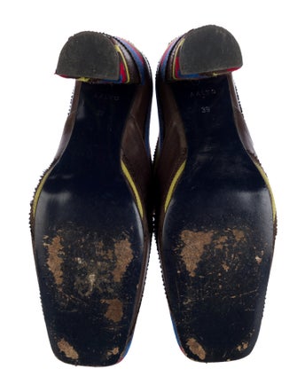 AALTO Leather Striped Slingback Pumps