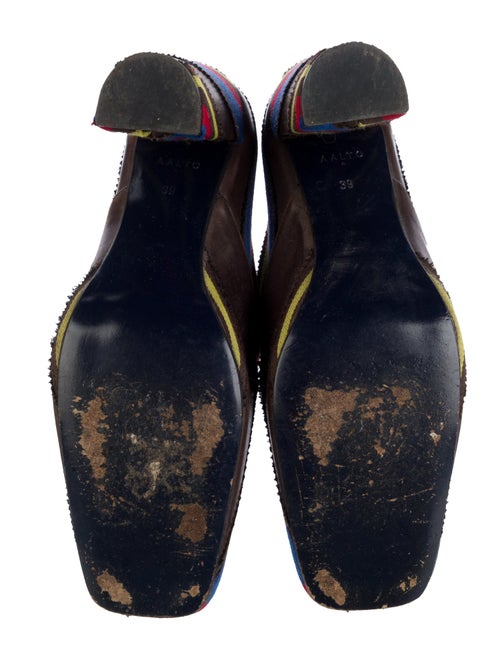 AALTO Leather Striped Slingback Pumps