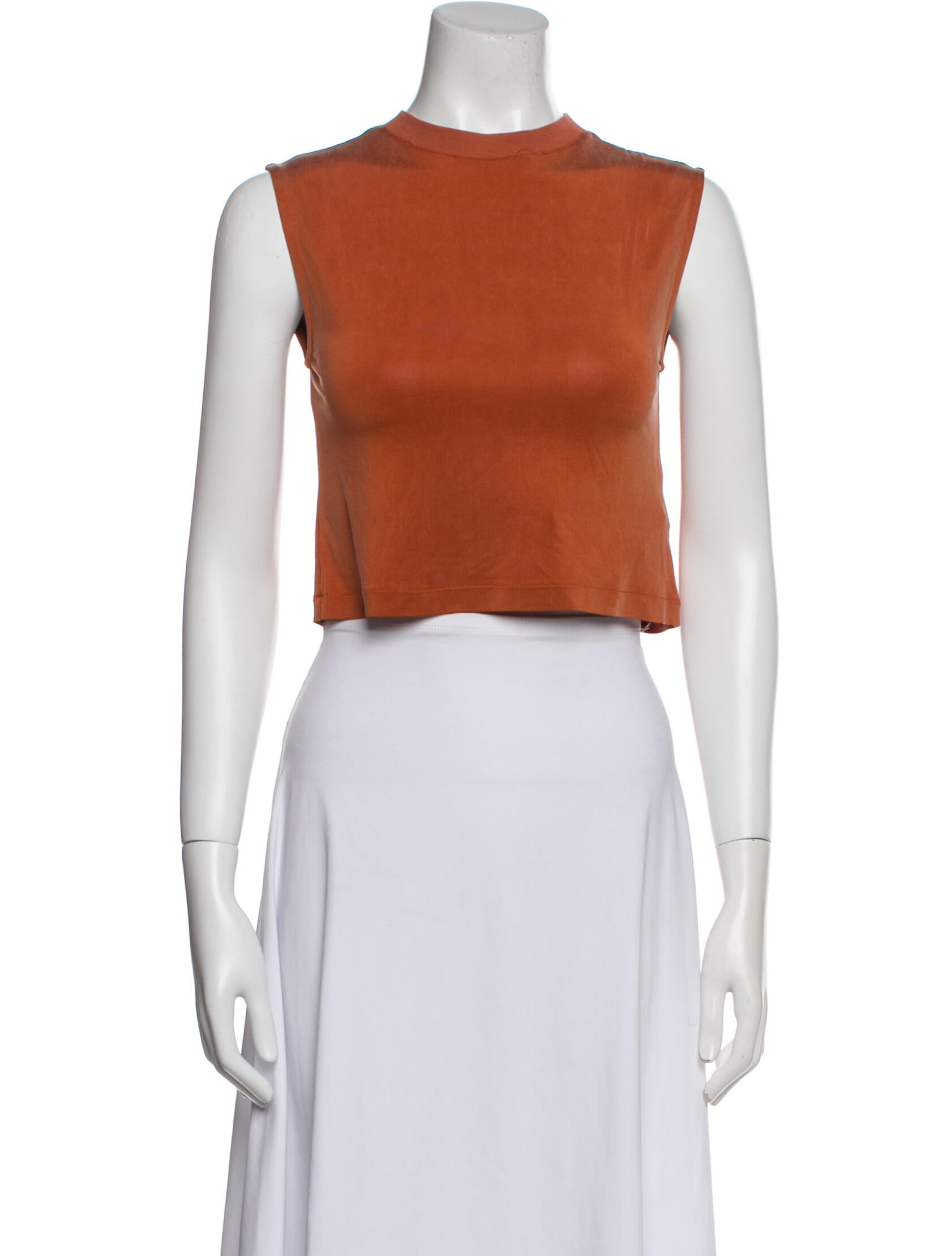 AALTO Crew Neck Sleeveless Crop Top
