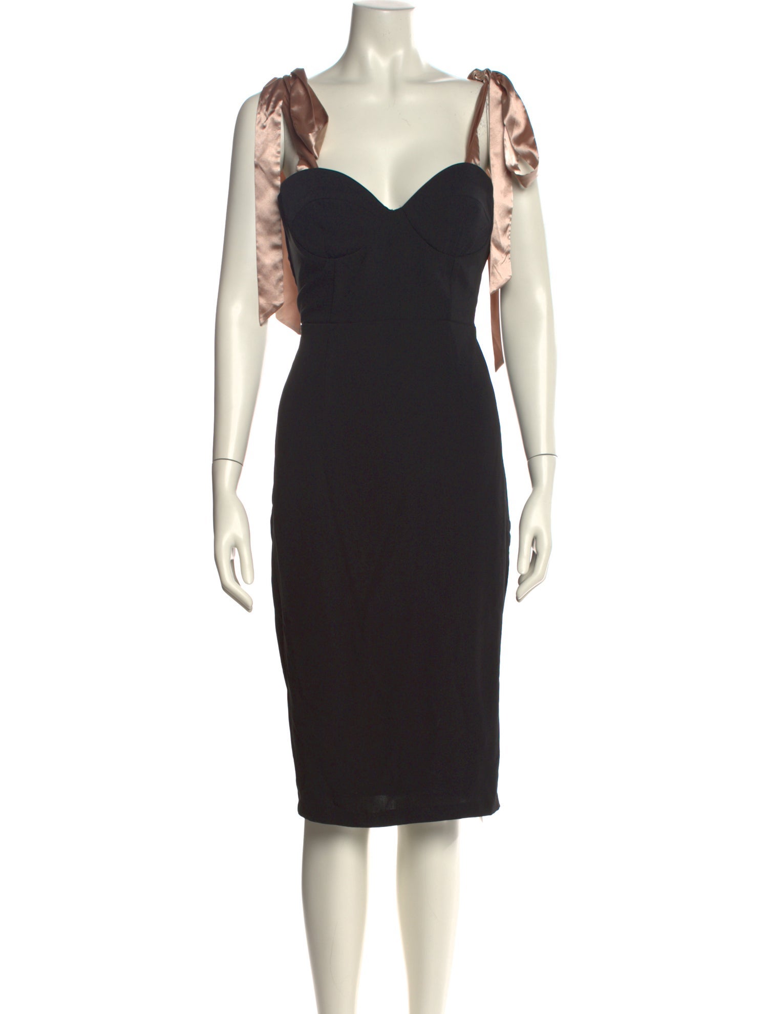 Alieva Square Neckline Midi Length Dress