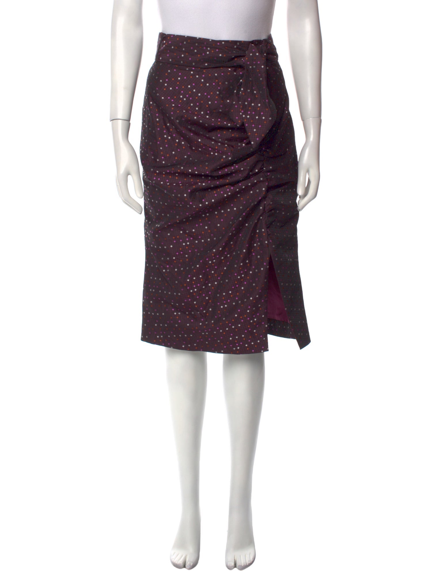 Andreeva Polka Dot Print Knee-Length Skirt