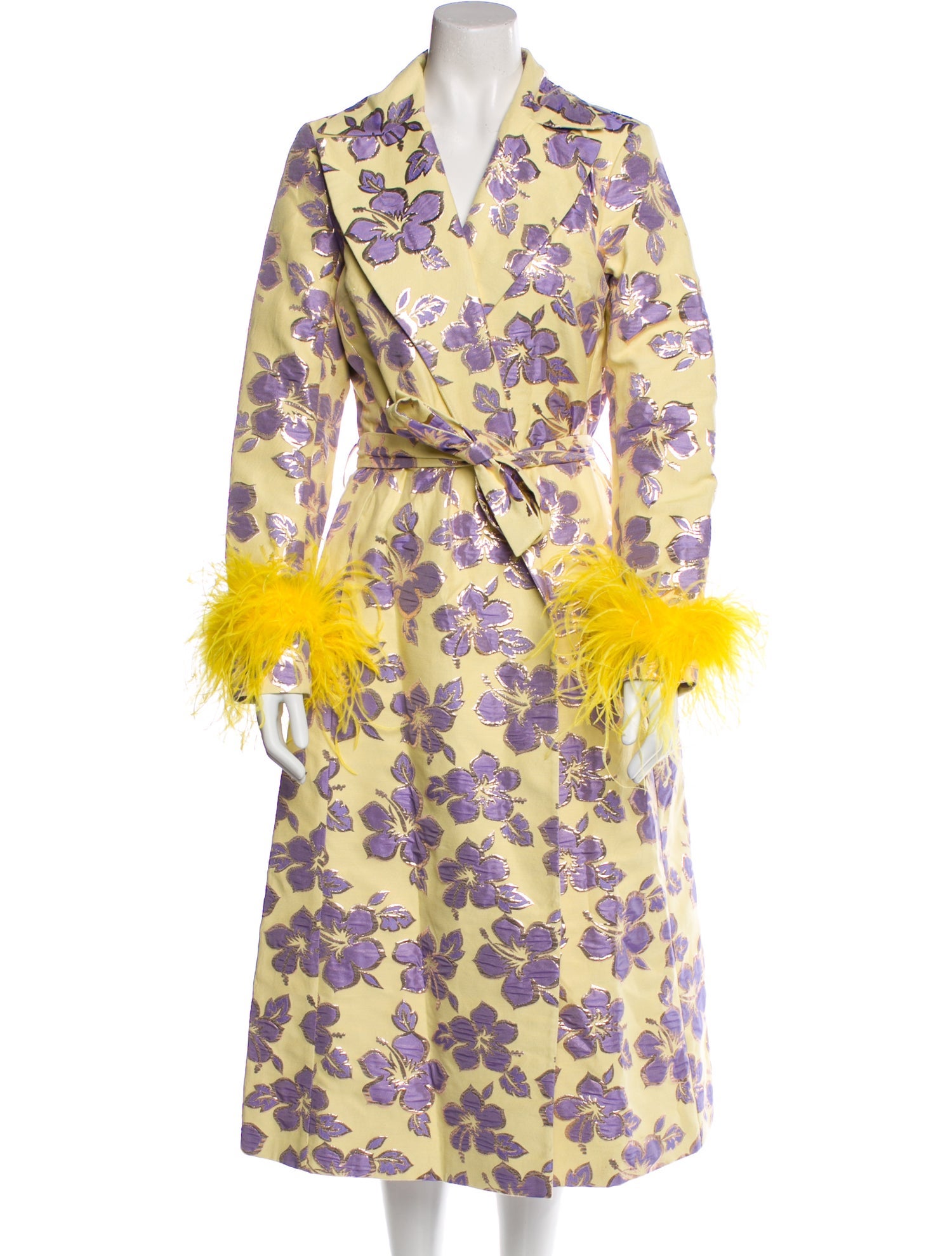 Andreeva Floral Print Trench Coat w/ Tags