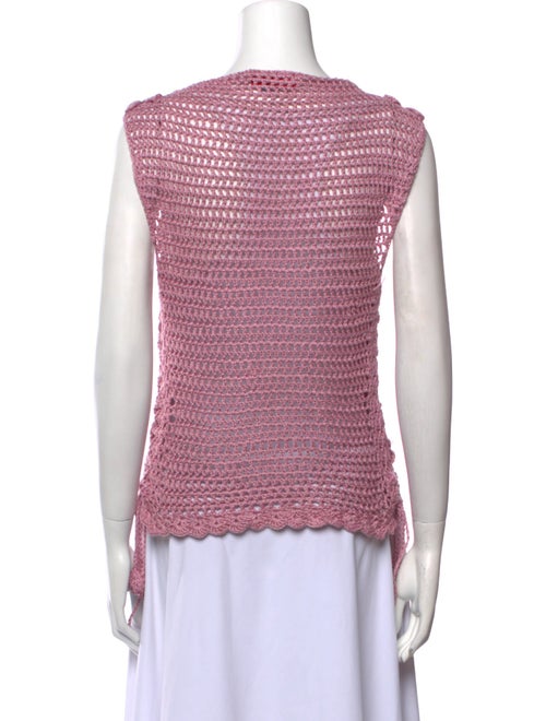 Andreeva Lace Pattern Scoop Neck Top