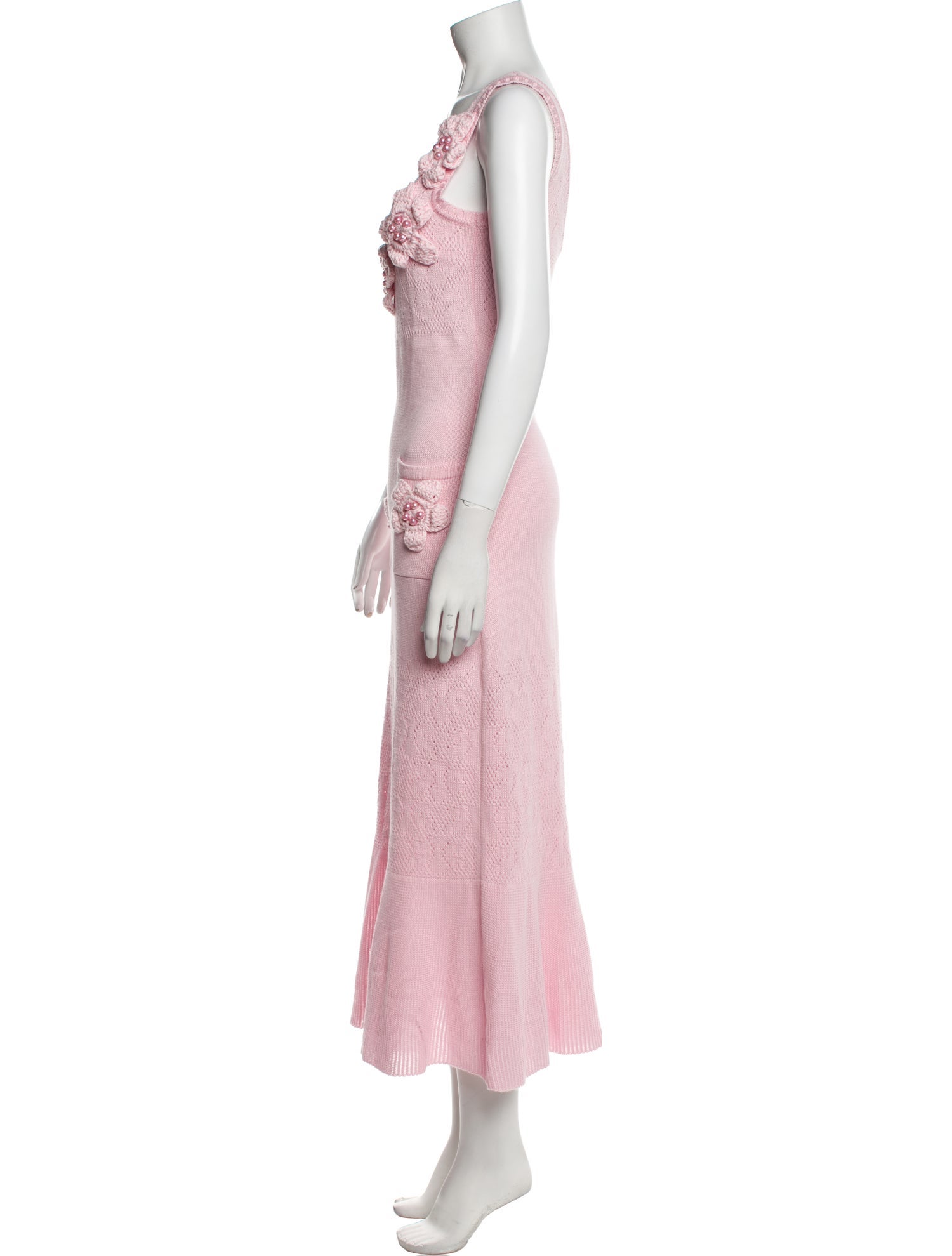 Andreeva Square Neckline Midi Length Dress