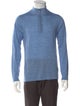 Patrick Assaraf Merino Wool Mock Neck Polo Sweater