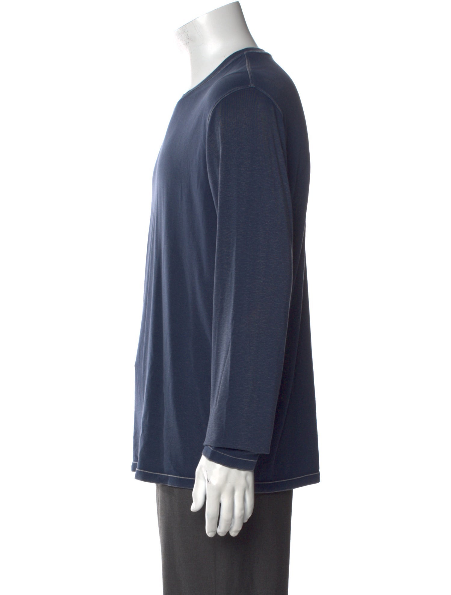 Patrick Assaraf Crew Neck Long Sleeve T-Shirt