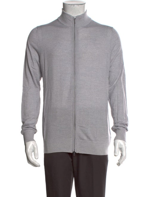 Patrick Assaraf Merino Wool Turtleneck Cardigan