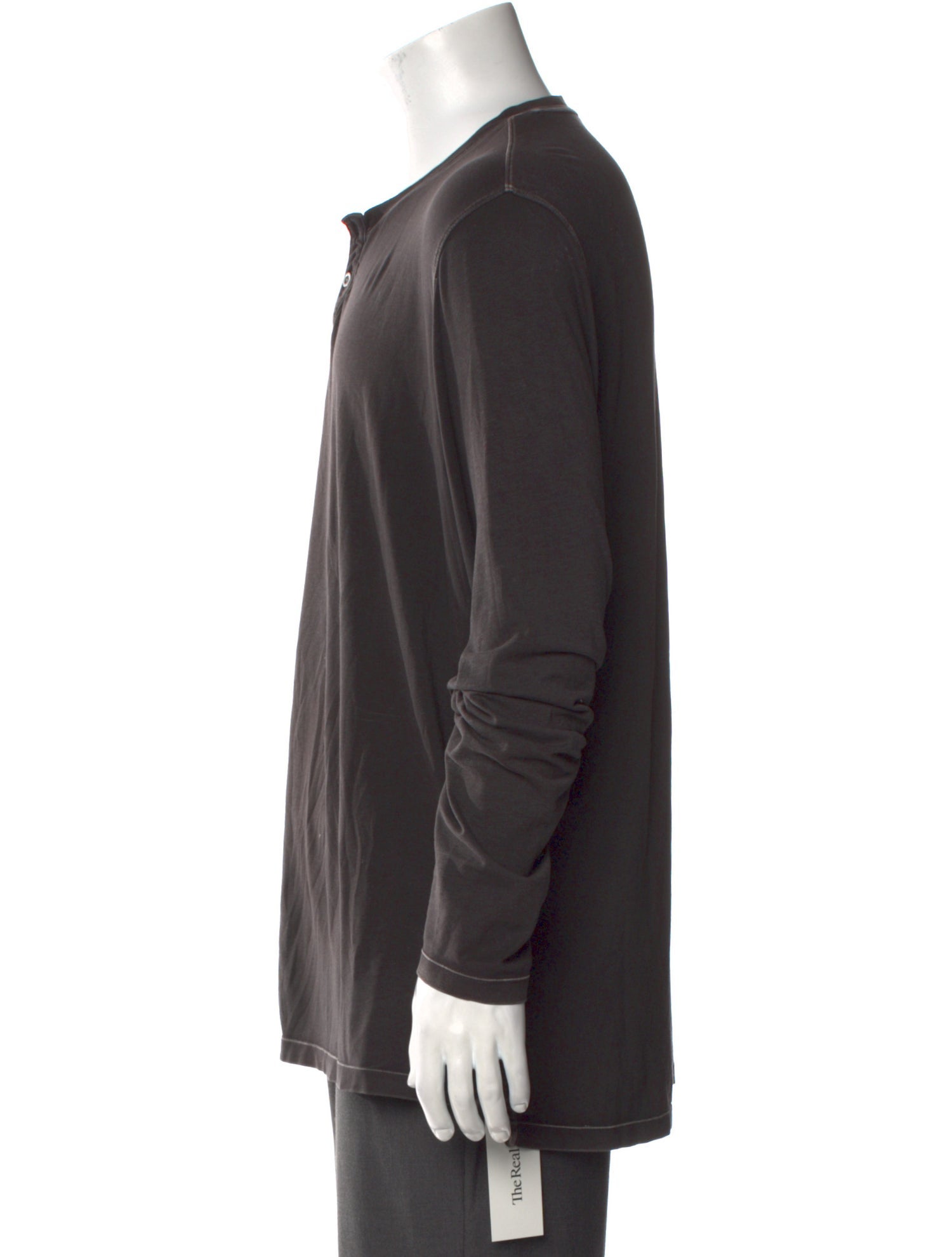 Patrick Assaraf Crew Neck Long Sleeve Henley