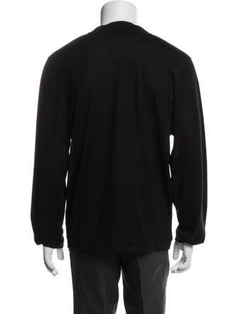 Patrick Assaraf Merino Wool Mock Neck Polo Sweater