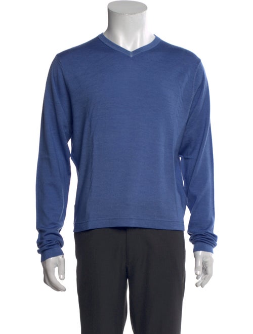 Patrick Assaraf V-Neck Long Sleeve Henley