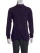 Patrick Assaraf Merino Wool Mock Neck Polo Sweater