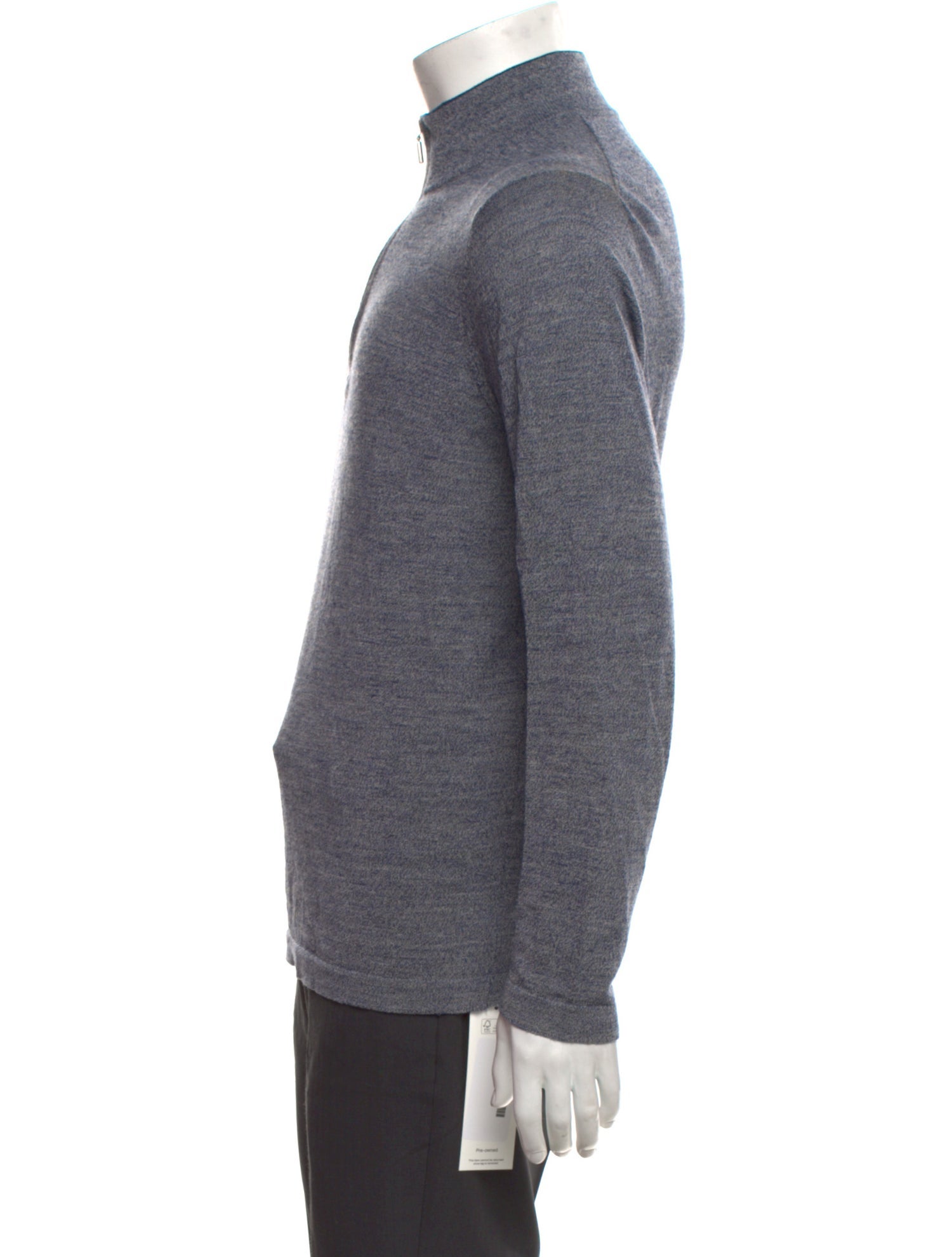 Patrick Assaraf Merino Wool Mock Neck Pullover