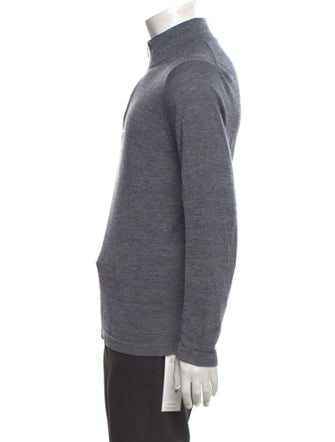 Patrick Assaraf Merino Wool Mock Neck Pullover
