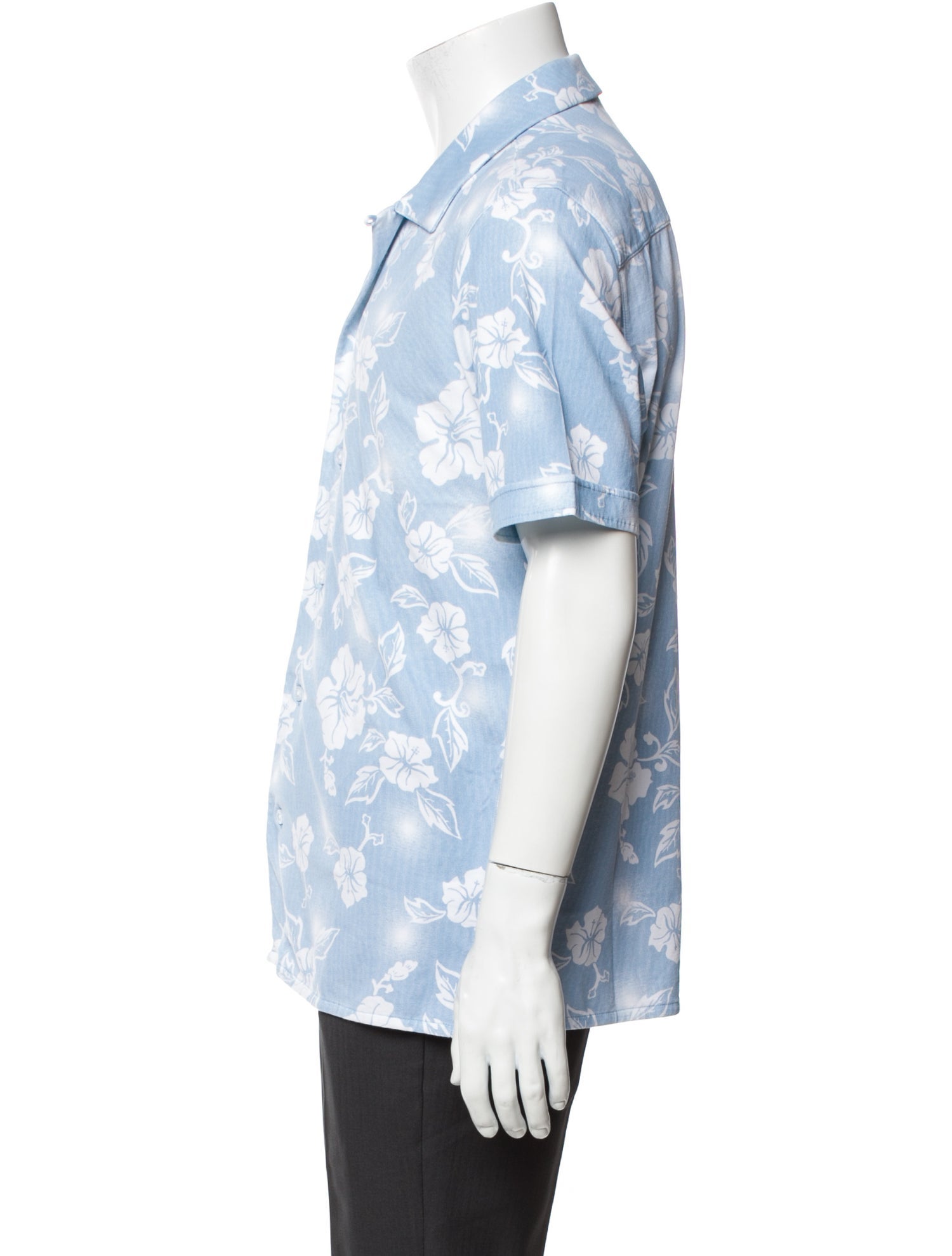Patrick Assaraf Floral Print Short Sleeve Shirt