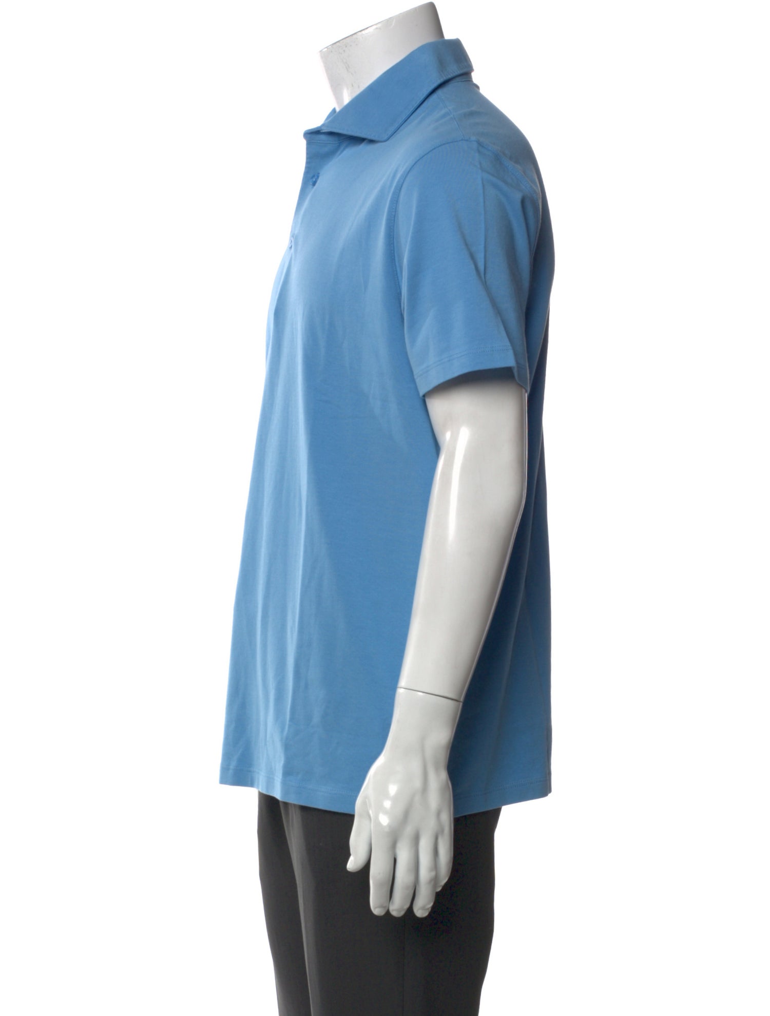 Patrick Assaraf Collar Short Sleeve Polo Shirt