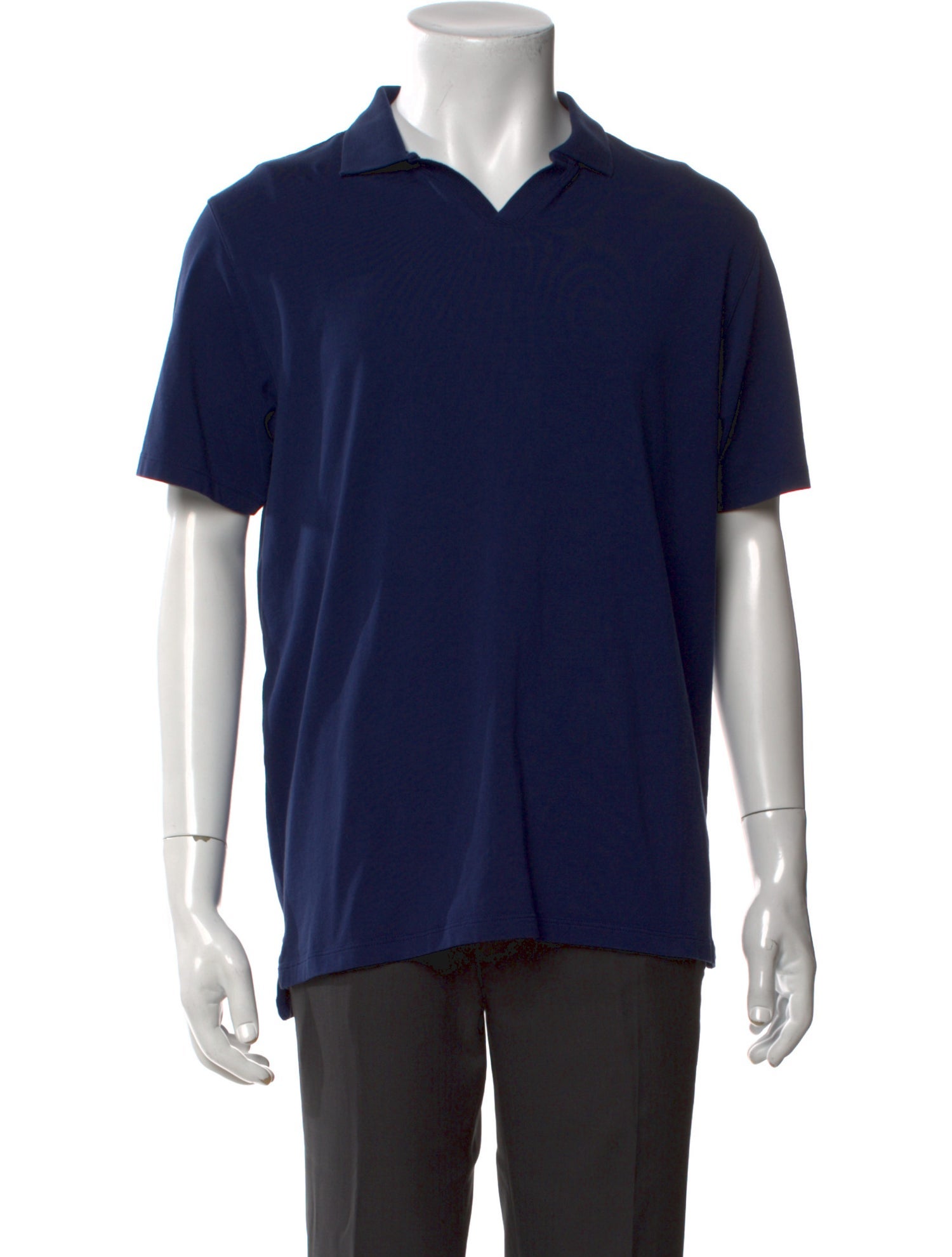 Patrick Assaraf V-Neck Short Sleeve Polo Shirt