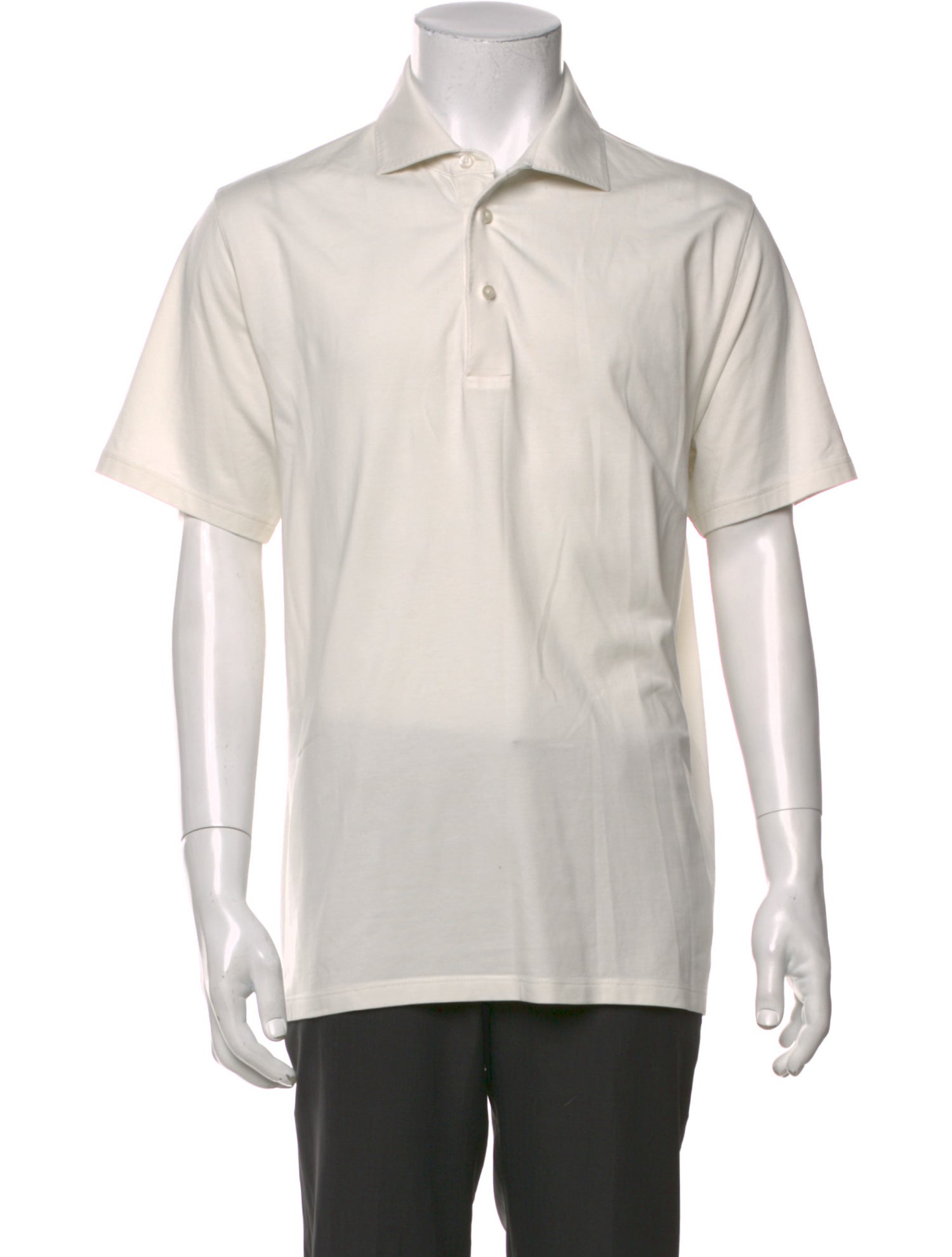Patrick Assaraf Collar Short Sleeve Polo Shirt