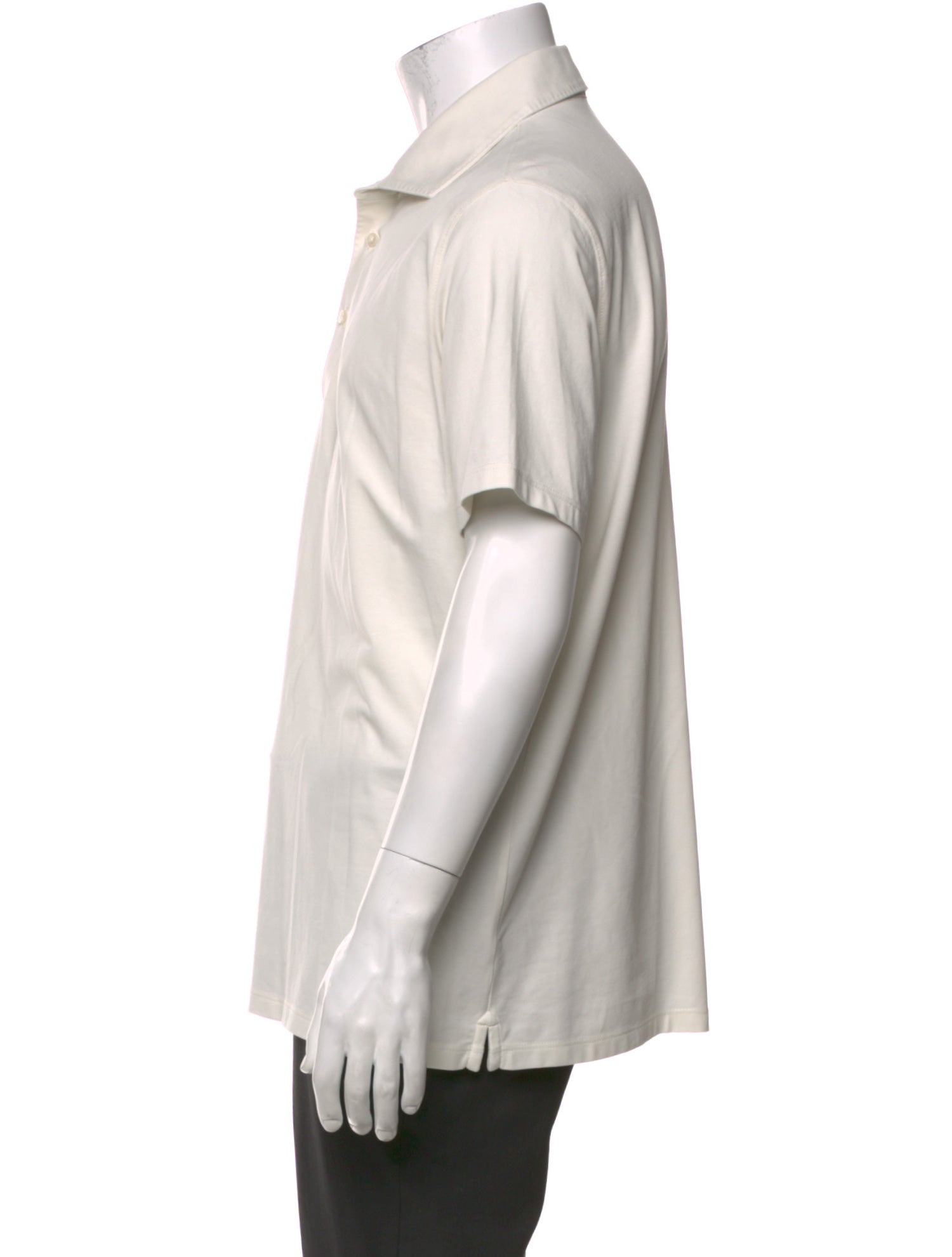 Patrick Assaraf Collar Short Sleeve Polo Shirt