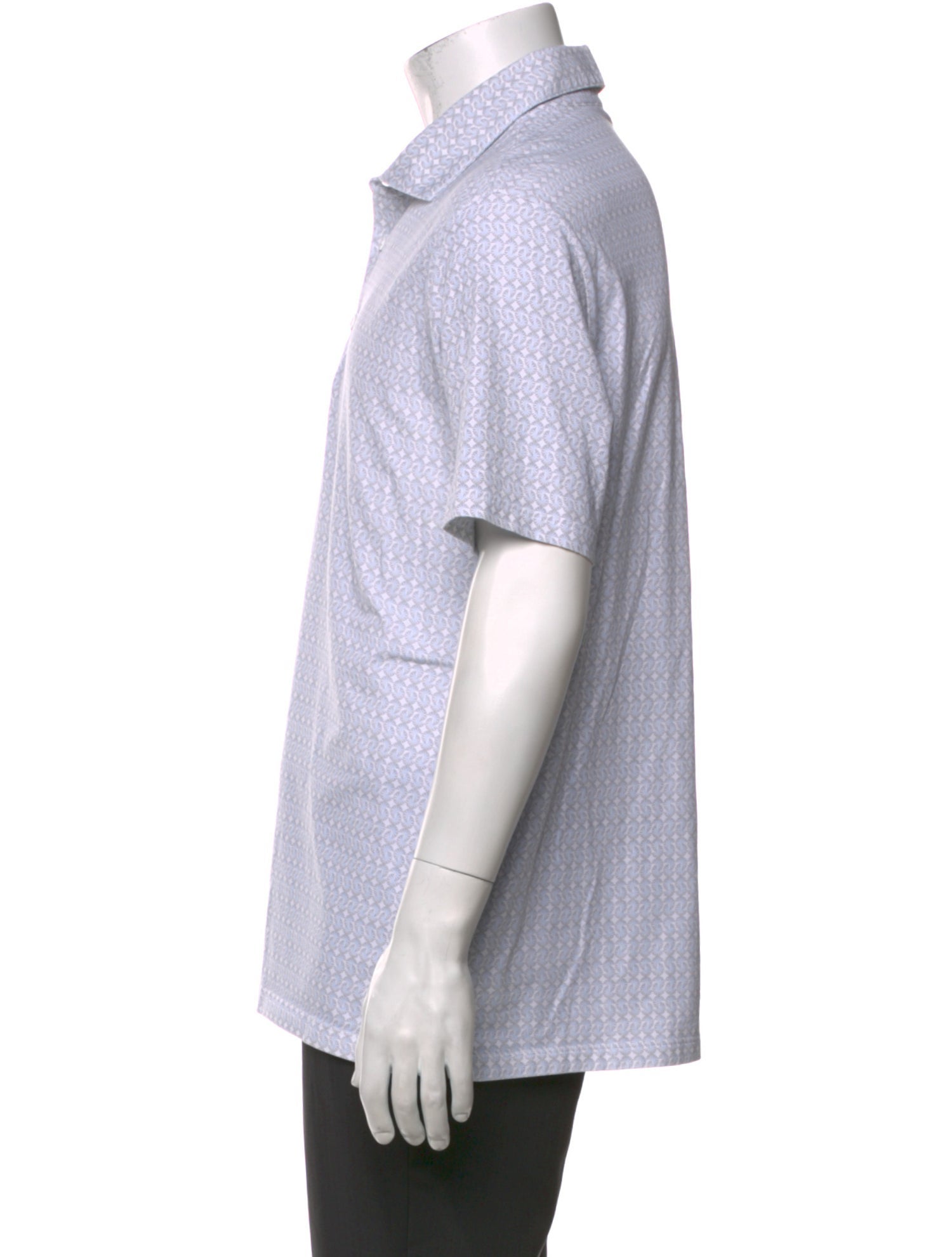 Patrick Assaraf Collar Short Sleeve Polo Shirt