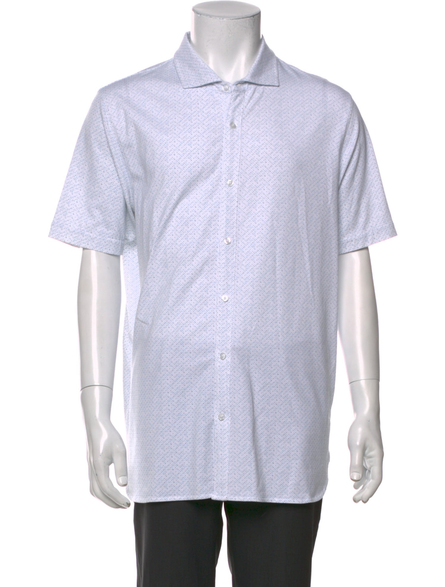 Patrick Assaraf Printed Short Sleeve Shirt