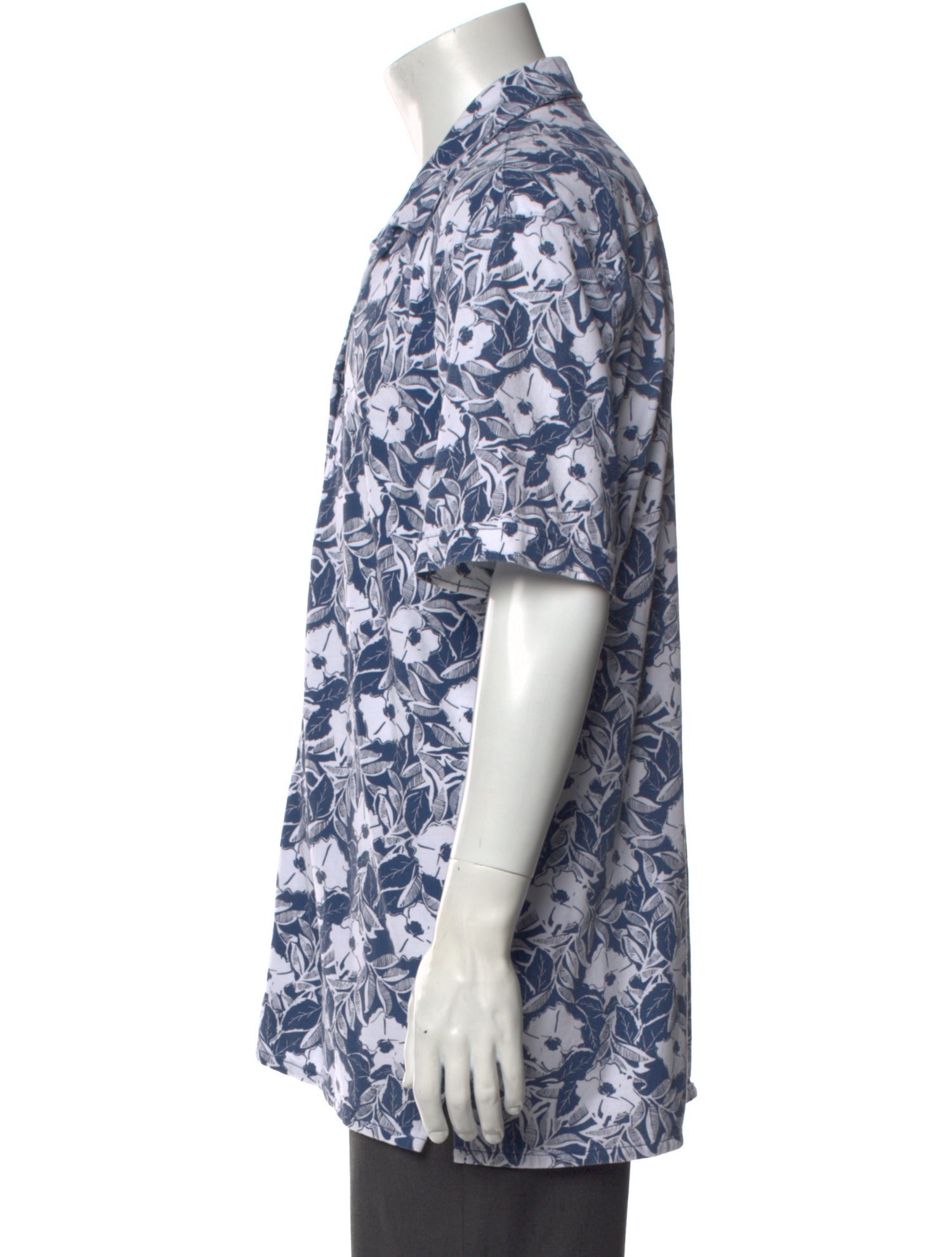 Patrick Assaraf Floral Print Long Sleeve Shirt