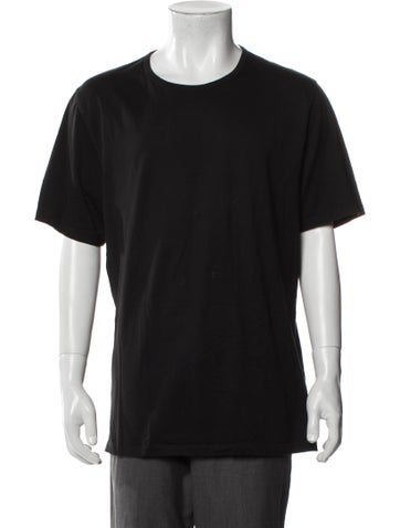 Pre-owned Patrick Assaraf Crew Neck Short Sleeve T-shirt In Black