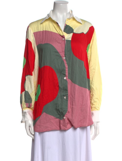 AVDW Antwerp Printed Long Sleeve Button-Up Top