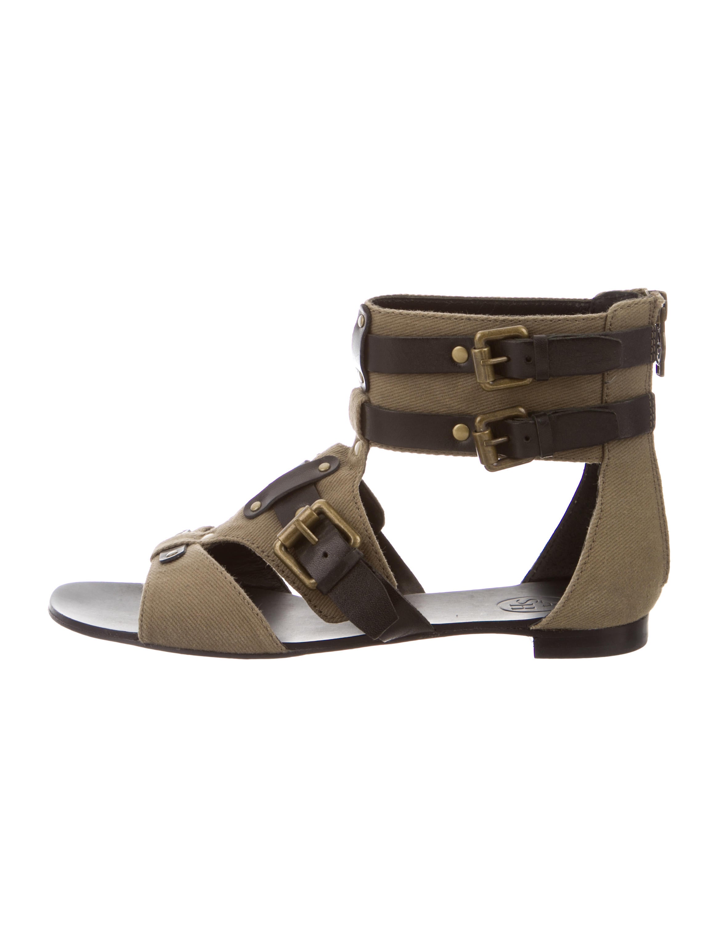 canvas gladiator sandals