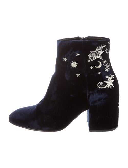 Ash Printed Embroidered Accent Boots Blue