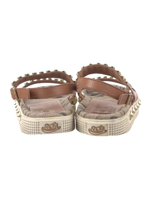 Ash Leather Studded Accents Gladiator Sandals