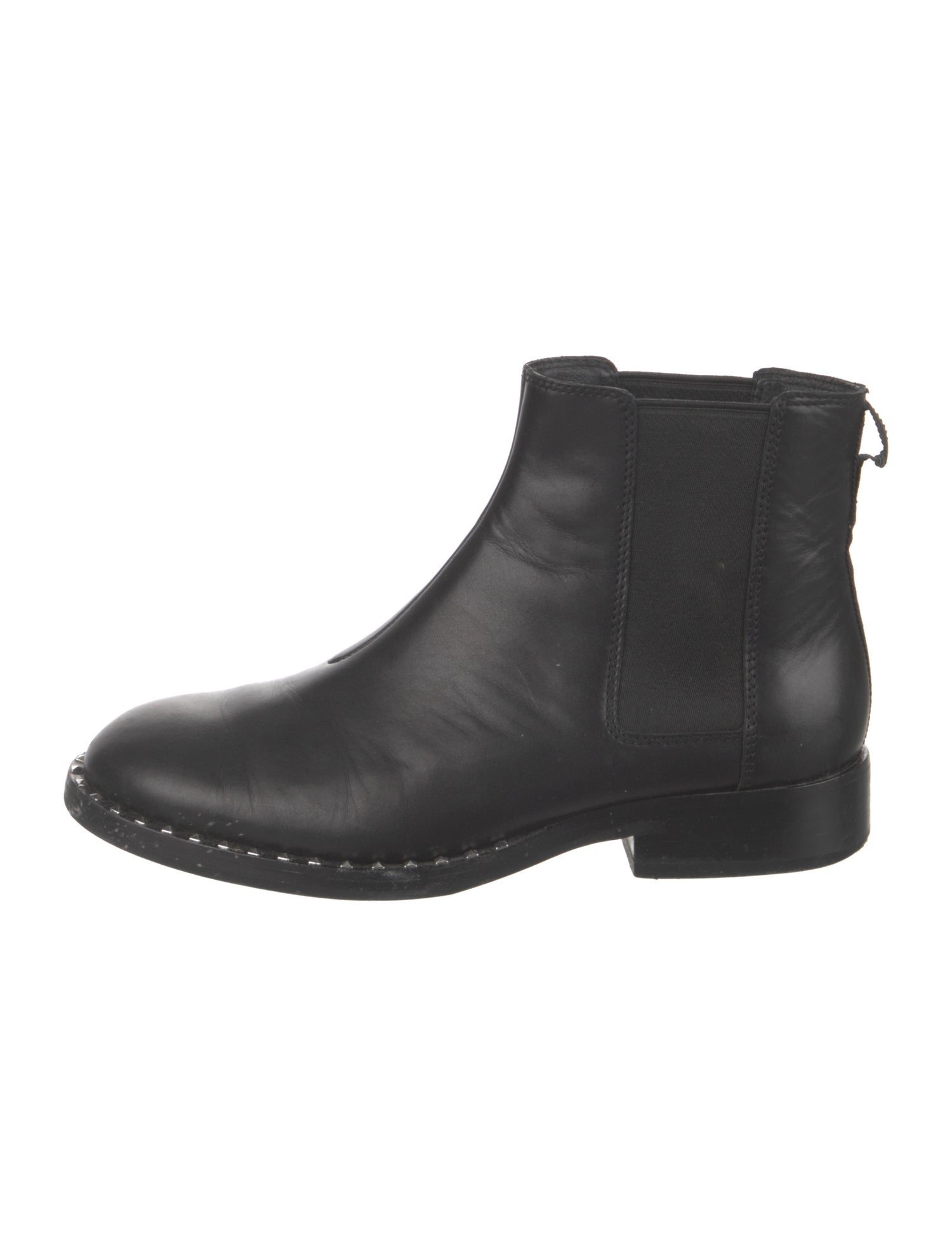 Ash Leather Studded Accents Chelsea Boots